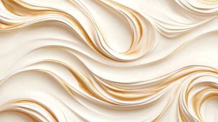 Obraz premium Abstract swirl texture in cream and gold
