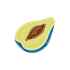 Illustration in hand draw style. Icon, sign, sticker, pin, logo