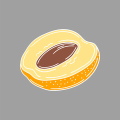 Illustration in hand draw style. Icon, sign, sticker, pin, logo