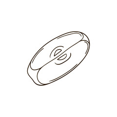 Illustration in hand draw style. Icon, sign, sticker, pin, logo