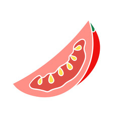 Illustration in hand draw style. Icon, sign, sticker, pin, logo