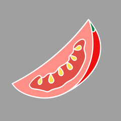 Illustration in hand draw style. Icon, sign, sticker, pin, logo