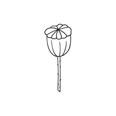 Illustration in hand draw style. Icon, sign, sticker, pin, logo