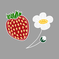 Illustration in hand draw style. Icon, sign, sticker, pin, logo