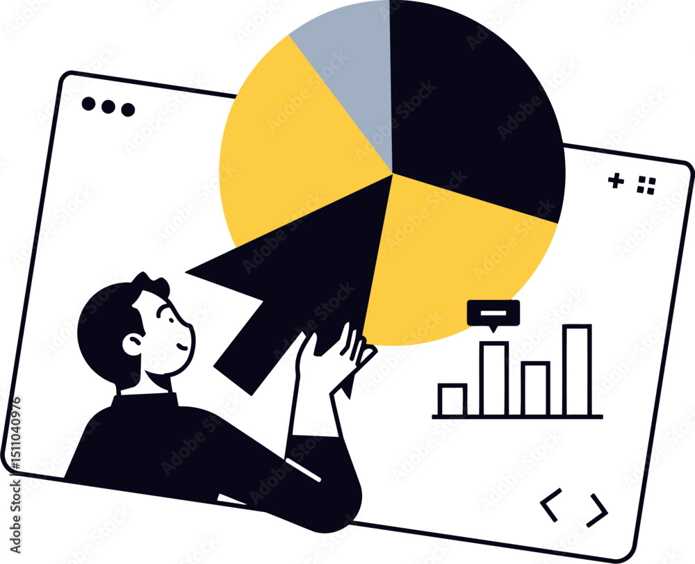 Poster analyzing data charts pie chart analysis business strategy graphs finance report presentation inform