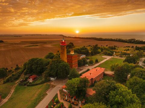 Old and New Lighthouse, Kap Arkona Cape, Putgarden, RALgen, Mecklenburg-Western Pomerania, Germany