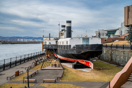 St. Nicholas Memorial Steamship, Yenisey, Krasnoyarsk, Siberia, Russia