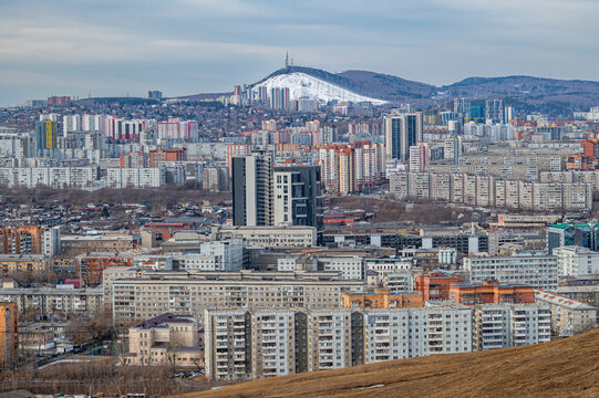 Overlook over Krasnoyarsk, Siberia, Russia