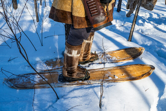 Old school snow schoes, Tura, Krasnoyarsk Krai, Evenki state, Russia