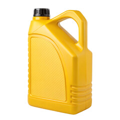 Blank Yellow Motor Oil Container Isolated on Transparent Background
