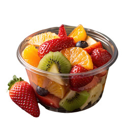 Fresh Fruit Salad with a Colorful Assortment of Mixed Fruits