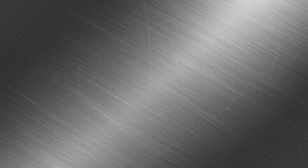 Metallic brushed gray surface with diagonal lines