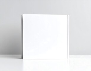 Blank white book cover