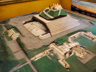 Museum of the Great Pyramid, interior, Cholula, Puebla State, Mexico