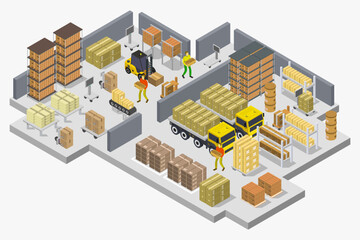 Delivery Company Isometric