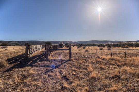 A livestock corral for the Thirteen Mile Cattle Tank off of Corva Road, Kaibab National Forest, Arizona, USA