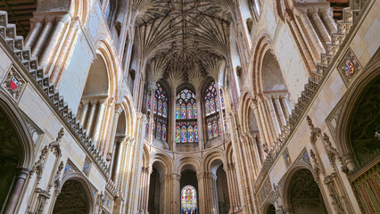 Interior, Norwich Cathedral, Norfolk, UK