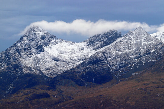Cullin Hills in winter, Isle of Skye, Scotland, UK