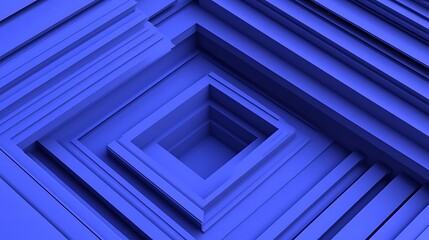 Fototapeta premium Abstract geometric pattern, vibrant blue