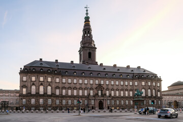 View of Christiansborg Palace, home to Denmark's Parliament, Supreme Court, and Royal Reception Rooms, symbolizing centuries of political and royal power.