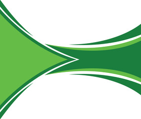 Modern green business wave banner background	