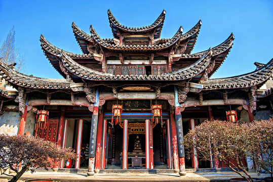Wenchang Hall (built 1909), Nianbadu ancient town (since 878 AD), Jiangshan City, Zhejiang Province, China