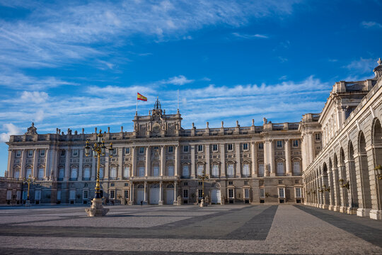 Facade of Palacio Real (Royal Palace), Madrid, Spain