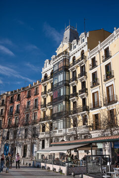 Ornate building in Plaza de Oriente, Palacio Real, Madrid, Spain