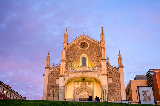 Iglesia de San Jeronimo el Real church near the entrance to the Museo del Prado art gallery, Madrid, Spain