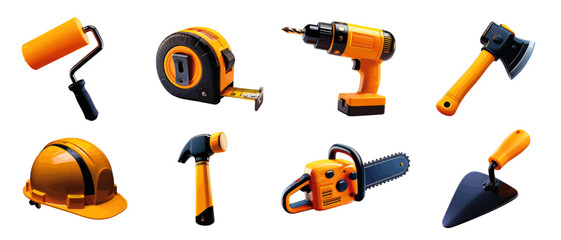 construction tools - vector illustration in watercolor style