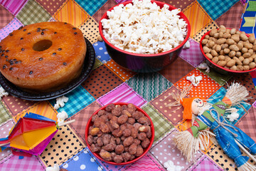 cake and June snacks - Brazilian June festival