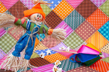 beautiful brazilian ornament with a colored background