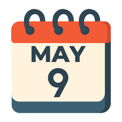 9 may calendar vector on white background
Vector calendar with date