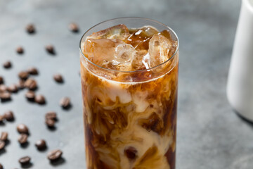 Homemade Cold Brew Iced Coffee with Oatmilk