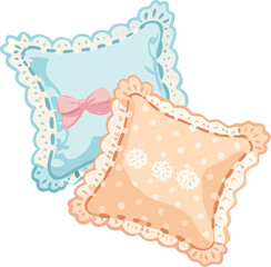 Pink and blue vector illustration of a baby shower invitation card with a cute bird and heart for a newborn boy or girl arrival celebration