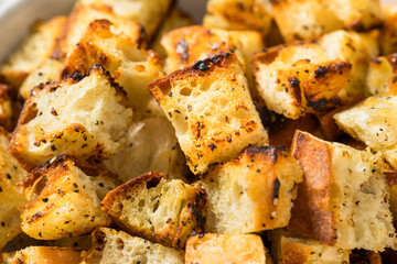 Homemade Crispy Bread Croutons