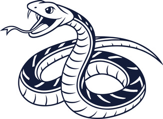 Naklejka premium snake in the form of snake