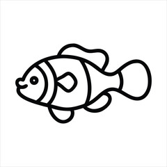 Clownfish Swimming Vector Design
