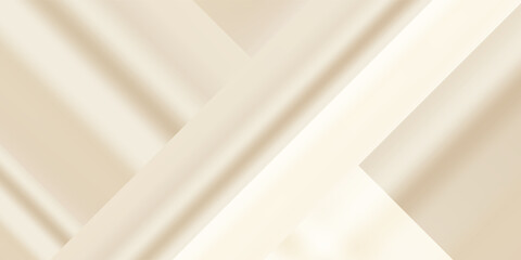 Obraz premium Abstract golden background with white and beige luxury glitter shapes. Golden lines luxury on cream color background. Gold elegant realistic paper cut style 3d.