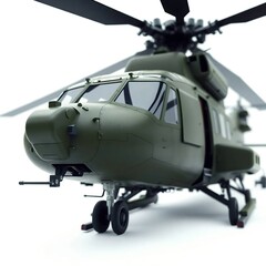 Army Green Tactical Helicopter A Surreal Close-Up of Military Aviation, a fantastical scale