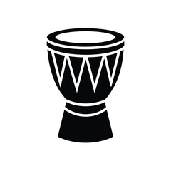a clean minimalist vector of tribal conga drum.eps