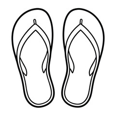 Rubber flip-flops, a casual summer footwear staple, are isolated on white, perfect for beach travel