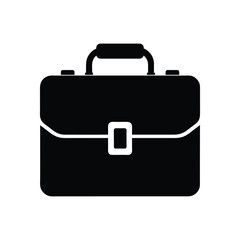 a clean minimalist vector briefcase on white background.eps