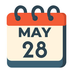 28 may calendar vector on white background
Vector calendar with date