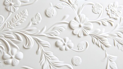 Ornate floral relief pattern