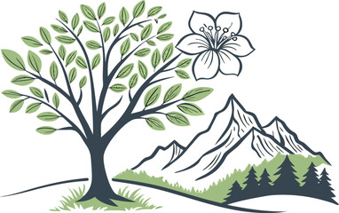 vector illustration of a tree