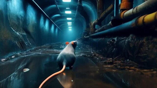 Schleimiger Tunnel mit Ratten und modrigem Gestank