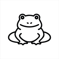 Toad Sitting Vector Art