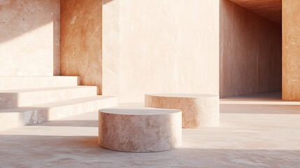 Beige Minimalist Product Display