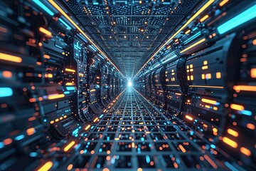 Innovative Mesh Texture Background of Tech Particles in Abstract Digital Design